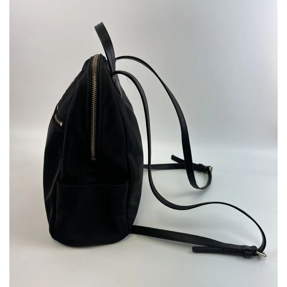 Kate Spade Blake Avenue Hilo Backpack Black Zip Nylon Small Adjustable Shoulder